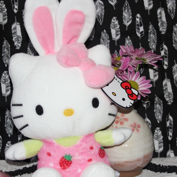 Sanrio's Hello Kitty Strawberry Pink Easter Bunny - Picture 7 of 12